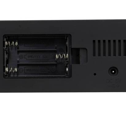 Digital alarm clock "nelson" black, 14x6x3.5 cm