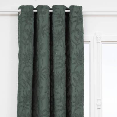 "willow" curtain jacquard, khaki green, 135x260 cm