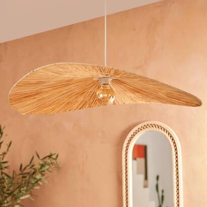 Pendant light "orane" raffia, beige, d. 78 cm
