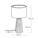 Table lamp "Adon" Beige, H. 53 cm Beige