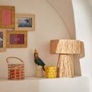 Table lamp "Orane" Raffia, Beige, H. 34 cm Beige