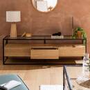 TV Stand with 3 Drawers "Aldea" Beige, 160x50x40 cm Beige