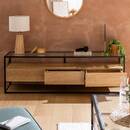 TV Stand with 3 Drawers "Aldea" Beige, 160x50x40 cm Beige