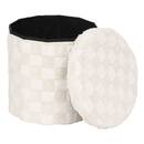 Folding Pouf "Pasti" White, D.38x38 cm White
