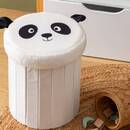 Children's Ottoman Panda "Andy" Black & White, D. 30x36 cm Black and white