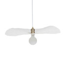 Papier-m&acirc;ch&eacute; Pendant Light "Tehani" White, D. 57 cm White