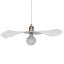 Papier-m&acirc;ch&eacute; Pendant Light "Tehani" White, D. 57 cm White