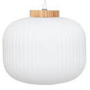 Glass Pendant Light "Travis" White, D. 25 cm White
