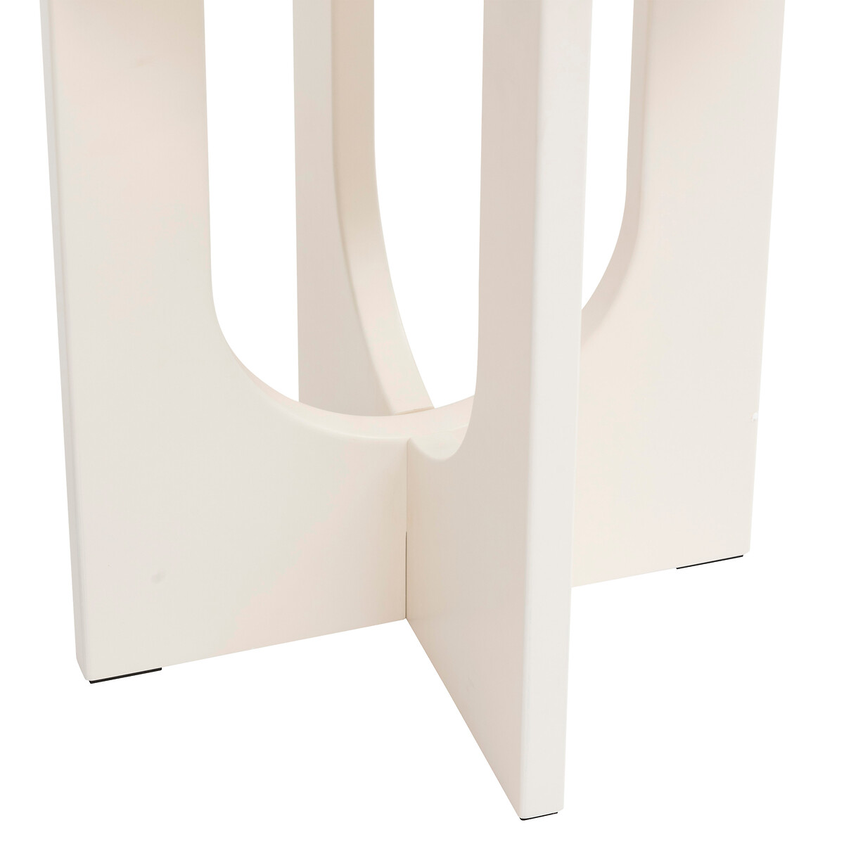 Side Table "Bloom" Ivory, 50.5x40x40 cm Ivory white