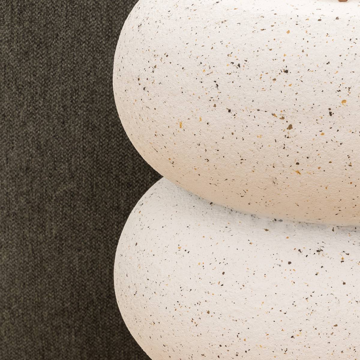 Side Table "Stoneto" White, 43x35x35 cm White