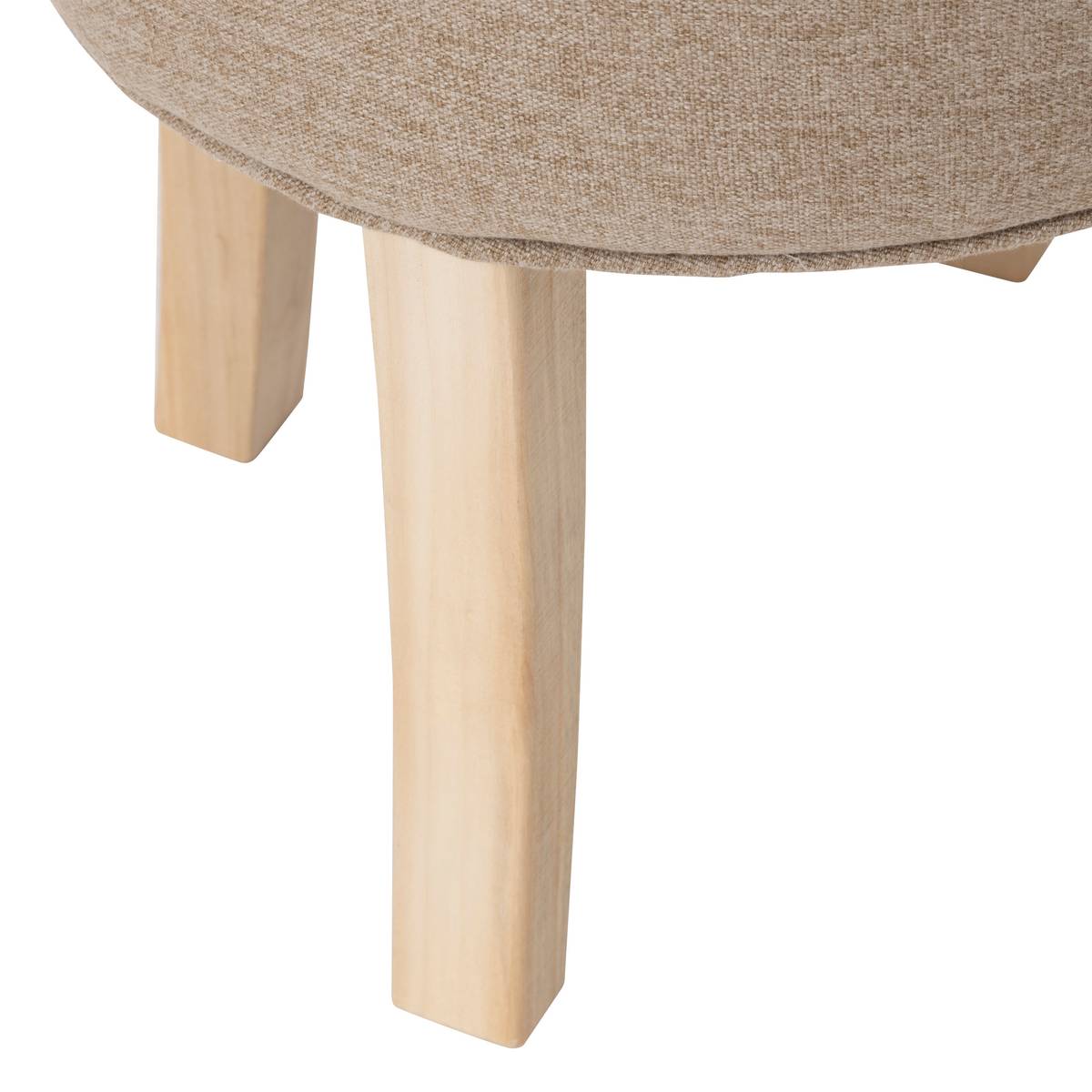 Stool "Adriel" Poplar, Beige, D. 35x35 cm Beige
