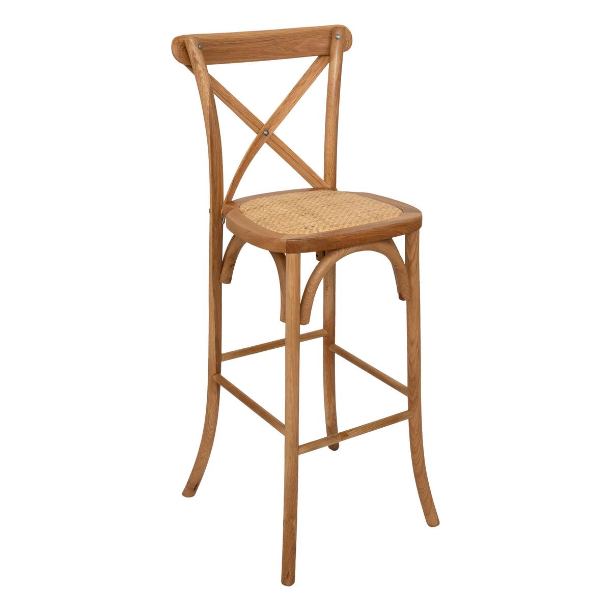 Bar Stool "Isak" Oak, Beige, H. 110 cm Beige