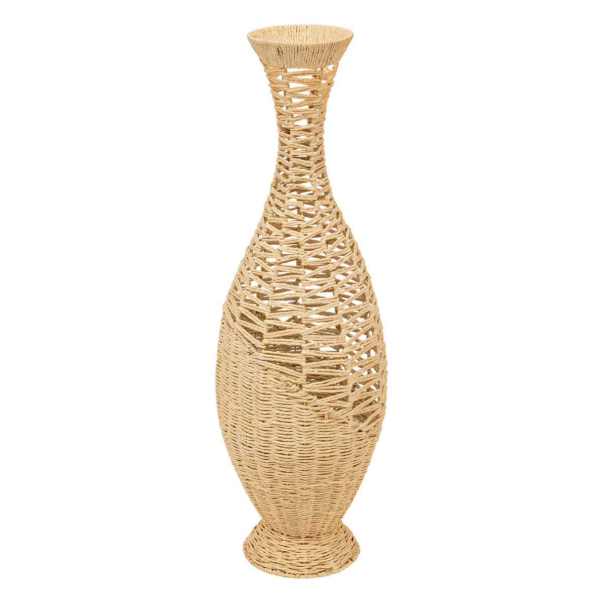 Vase "Clay" Vegetable fiber, Beige, H.90 cm Beige