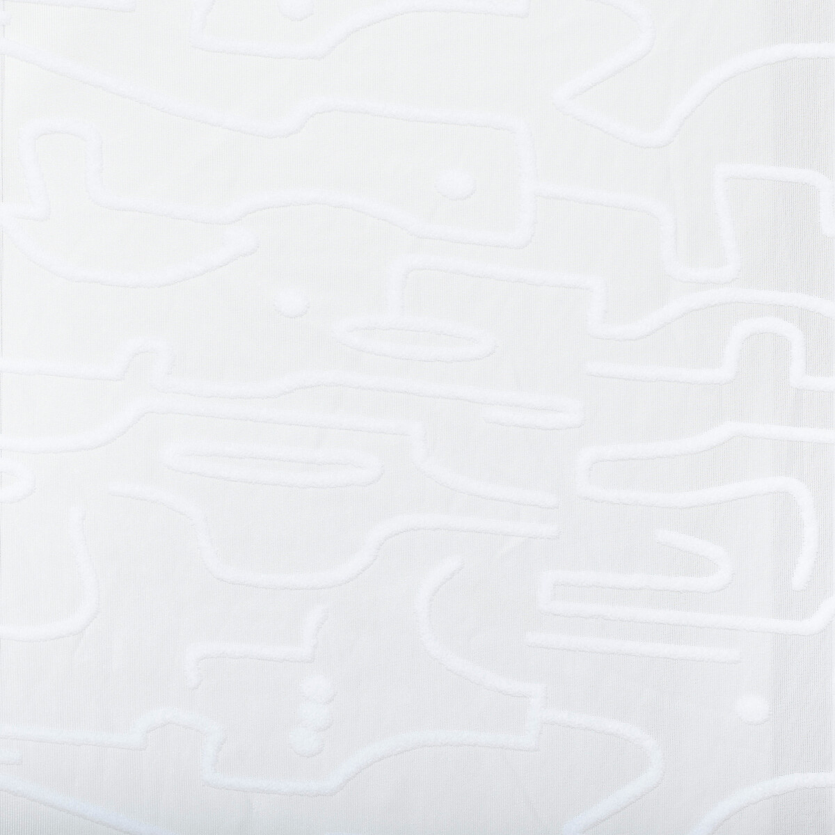 Abstract-pattern sheer curtain "Lazi" White, 140x240 cm White 3