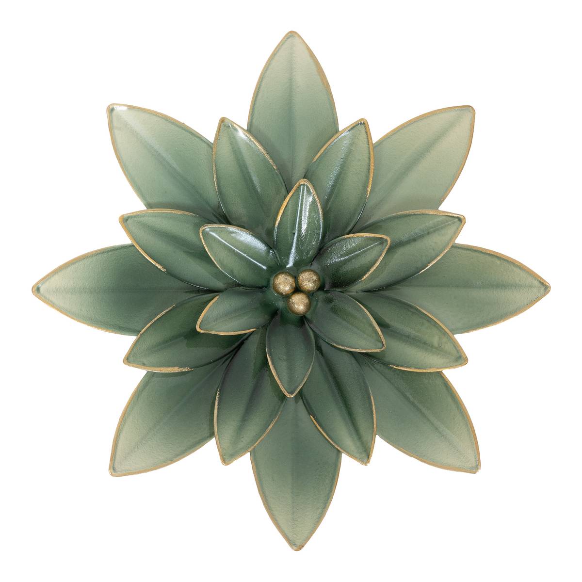 3 wall decorations "Alya" D.24 cm Light green