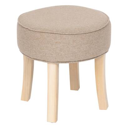 Stool "adriel" poplar, beige, d. 35x35 cm