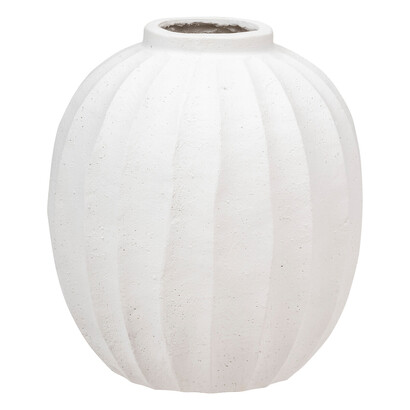 Ball vase "amia" ceramic, white, h.44.5 cm
