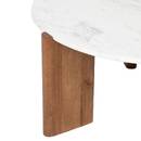 Coffee Table "Nanda" Marble, White, D.91.5 cm White