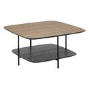 Coffee table 1 shelf "Hodia" Black, 75x75x38 cm Black