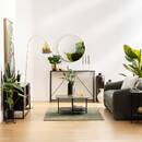 Coffee table 1 shelf "Hodia" Black, 75x75x38 cm Black