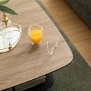 Coffee table 1 shelf "Hodia" Black, 75x75x38 cm Black