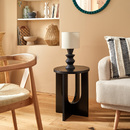 Side Table "Bloom" Black, 50.5x40x40 cm Black