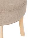 Stool "Adriel" Poplar, Beige, D. 35x35 cm Beige