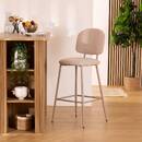 Bar Chair "Kamili" Beige, H. 108.5 cm Beige
