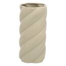 Twisted Vase "Coby" Ceramic, Light Green, H.25.5 cm Light green
