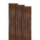 Decorative wood slat panel "Colva" Walnut effect, black background, 240x60 cm Walnut effect / Black background