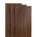 Decorative wood slat panel "Colva" Walnut effect, black background, 120x60 cm Walnut effect / Black background