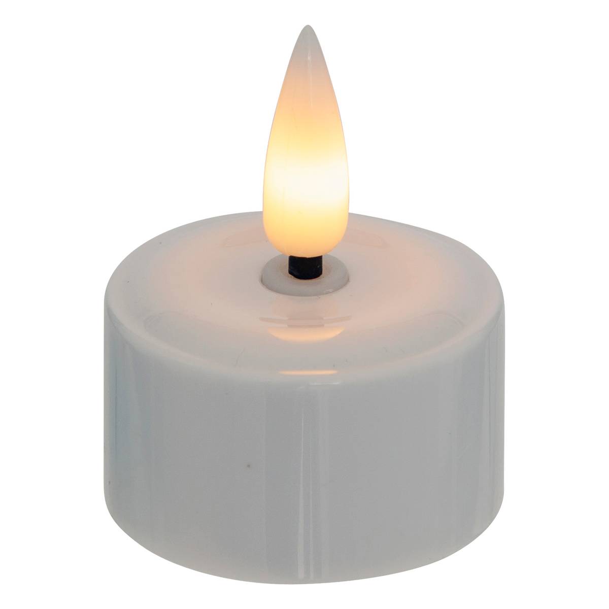 4 velas LED "Aitor" Blanco, 10,80 x 10,50 cm Blanco