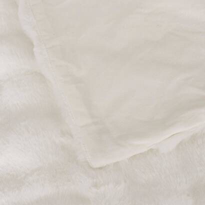 Manta de piel sint&eacute;tica 3d "zephy" blanco, 160x120 cm