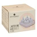 4 velas LED "Aitor" Blanco, 10,80 x 10,50 cm Blanco