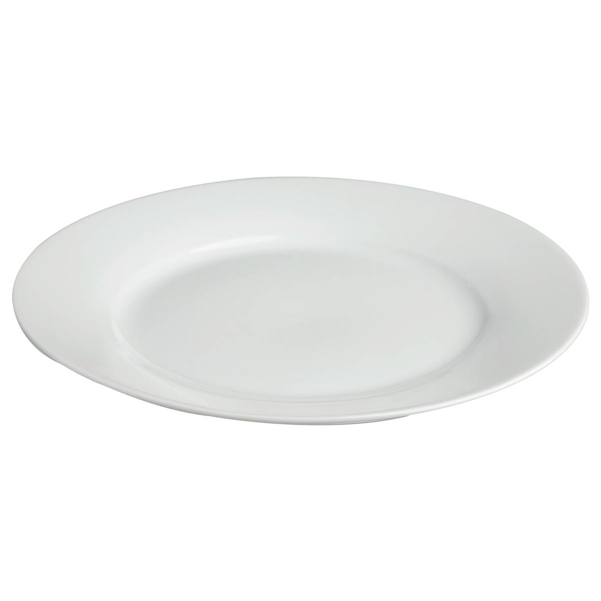Juego de 6 platos llanos "Ronde" D.27 cm, Blanco Blanco