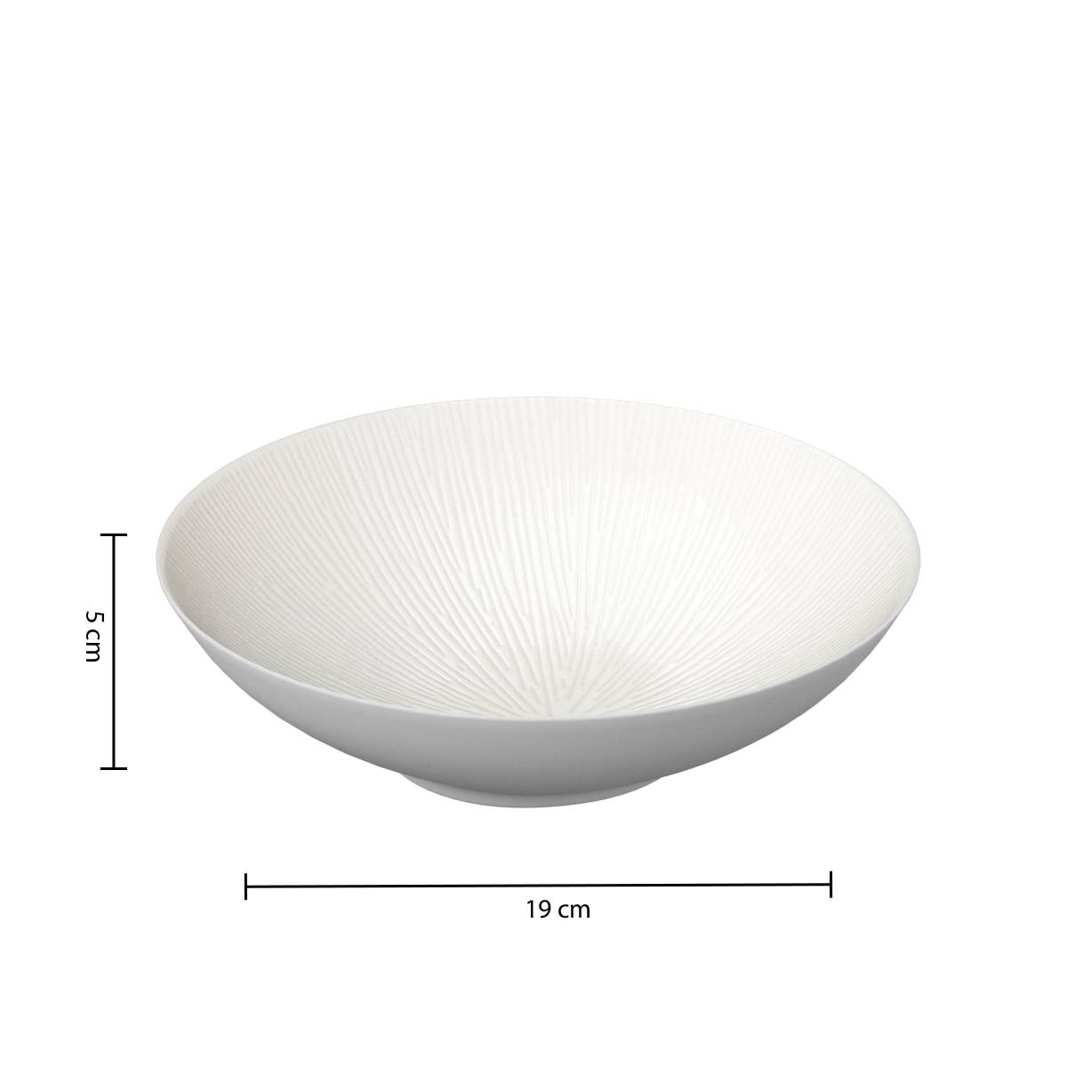 Lote de 6 platos hondos "Atelier" D.19 cm, Blanco Blanco