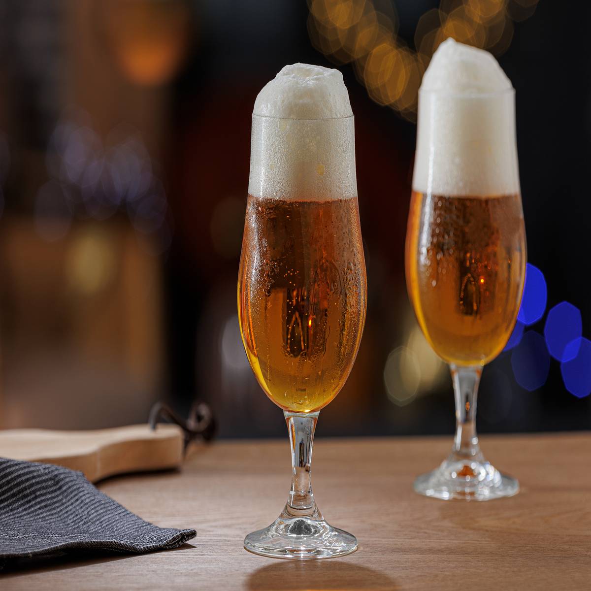 Lote de 4 vasos de cerveza "Biere" 370 ml, Transparente Transparente