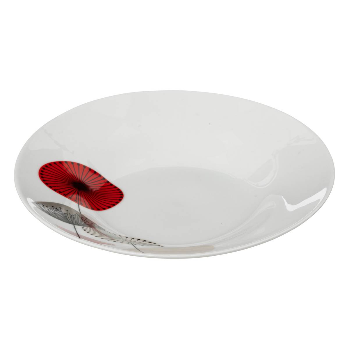 Lote de 6 platos hondos "Osara" D.20,5 cm, Blanco Blanco