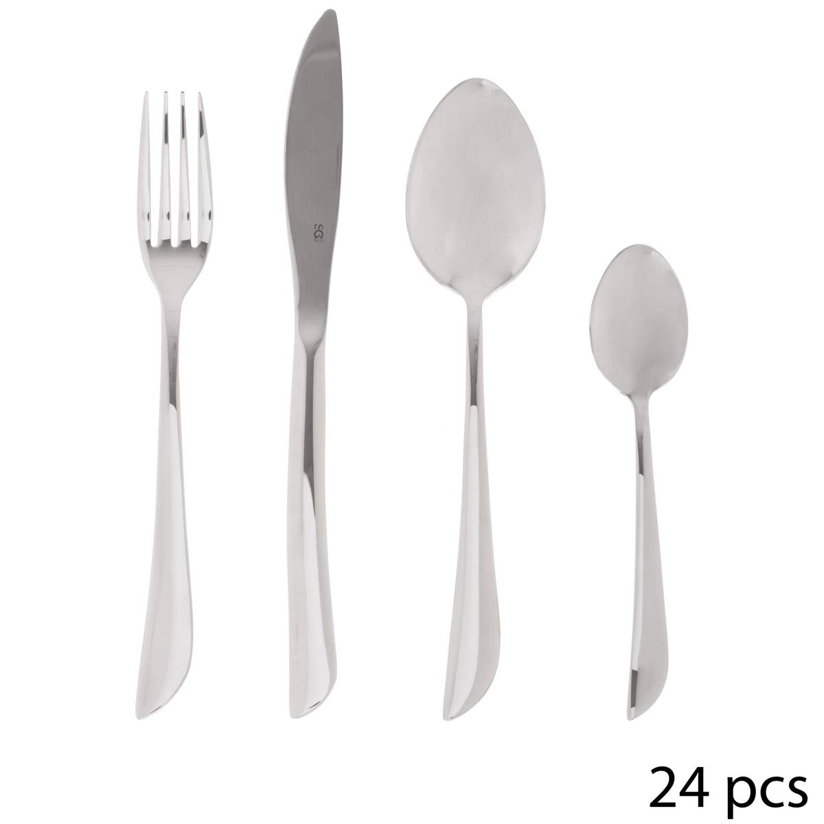 Cubertería de 24 piezas "Serrat" Plata Plata