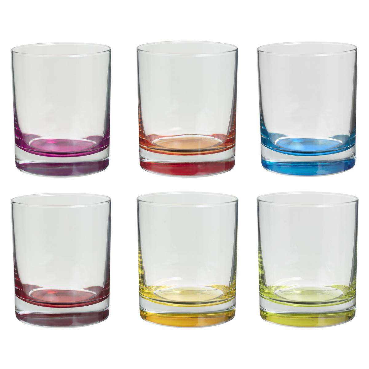 Vaso bajo "Colori'Eau" 300 ml, Transparente Multicolor