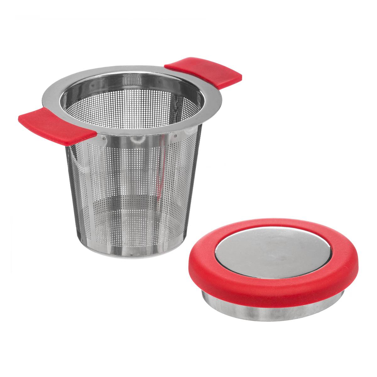 Infusor de té "Acero" Acero, Rojo Gris