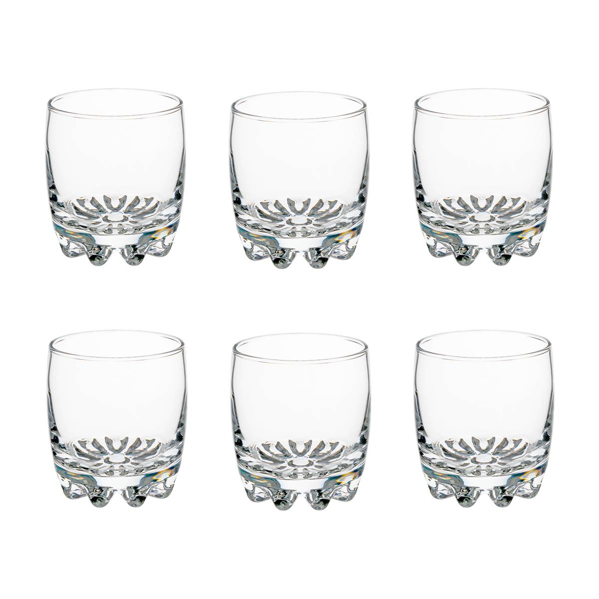 Lote de 6 vasos bajos "Tin'Eau" 315 ml, Transparente Transparente