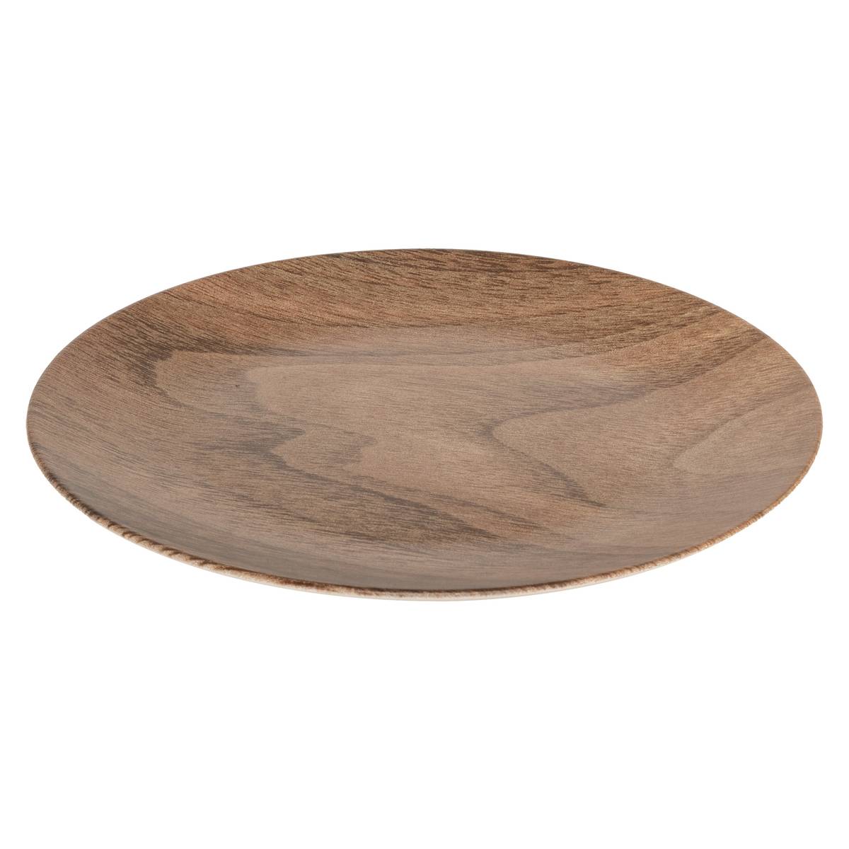 Plato llano "Bois Mood" D.25,3 cm, Marrón Marrón