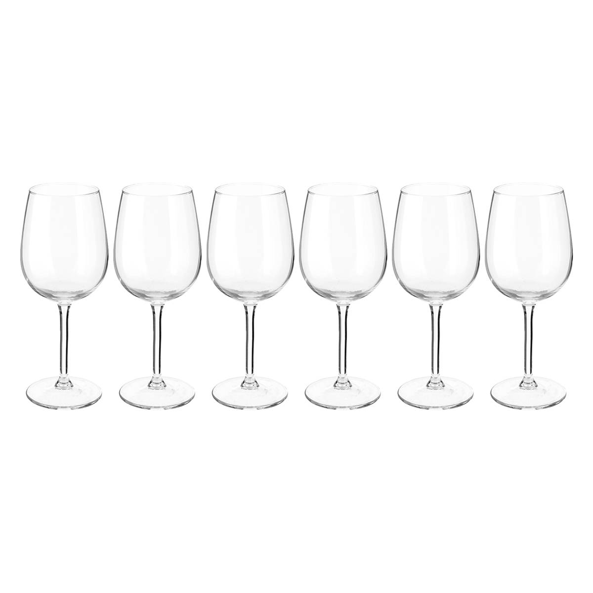 Juego de 6 copas de vino "Orpea" 360 ml, Transparente Transparente