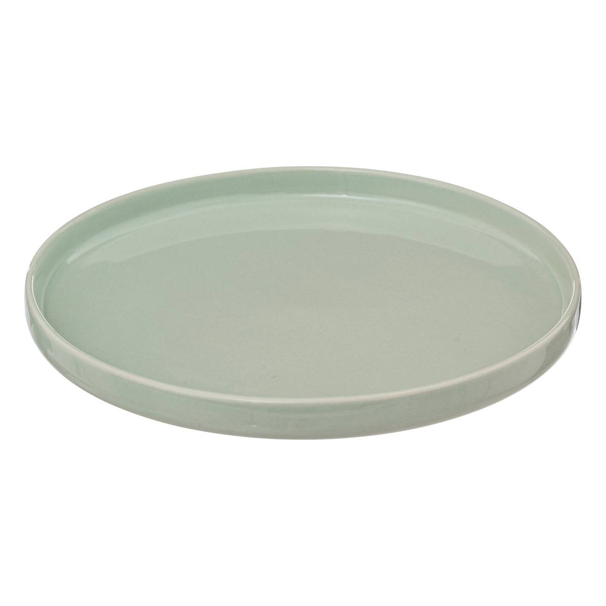 Juego de 6 platos de postre "Marie" Gres (cerámica), D.20 cm, Verde claro Verde claro