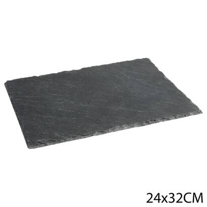 Plato de presentaci&oacute;n "pizarra" 32x24 cm, gris pizarra