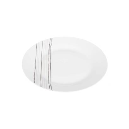 Juego de 6 platos de postre "l&iacute;neas" d.19,2 cm, blanco