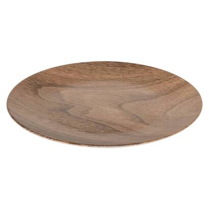 Plato llano "bois mood" d.25,3 cm, marr&oacute;n