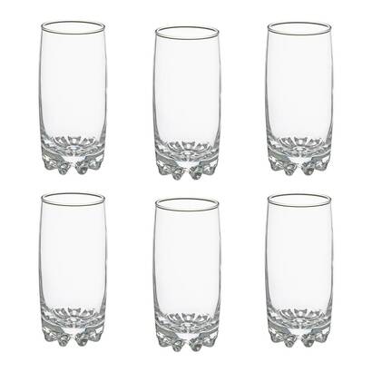 Lote de 6 vasos altos "tin'eau" 385 ml, transparente