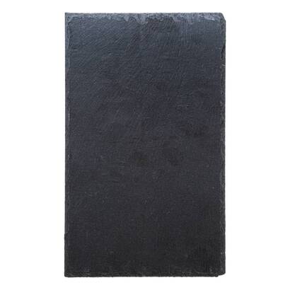 Juego de 6 platos de presentaci&oacute;n "pizarra" 30x18 cm, negro